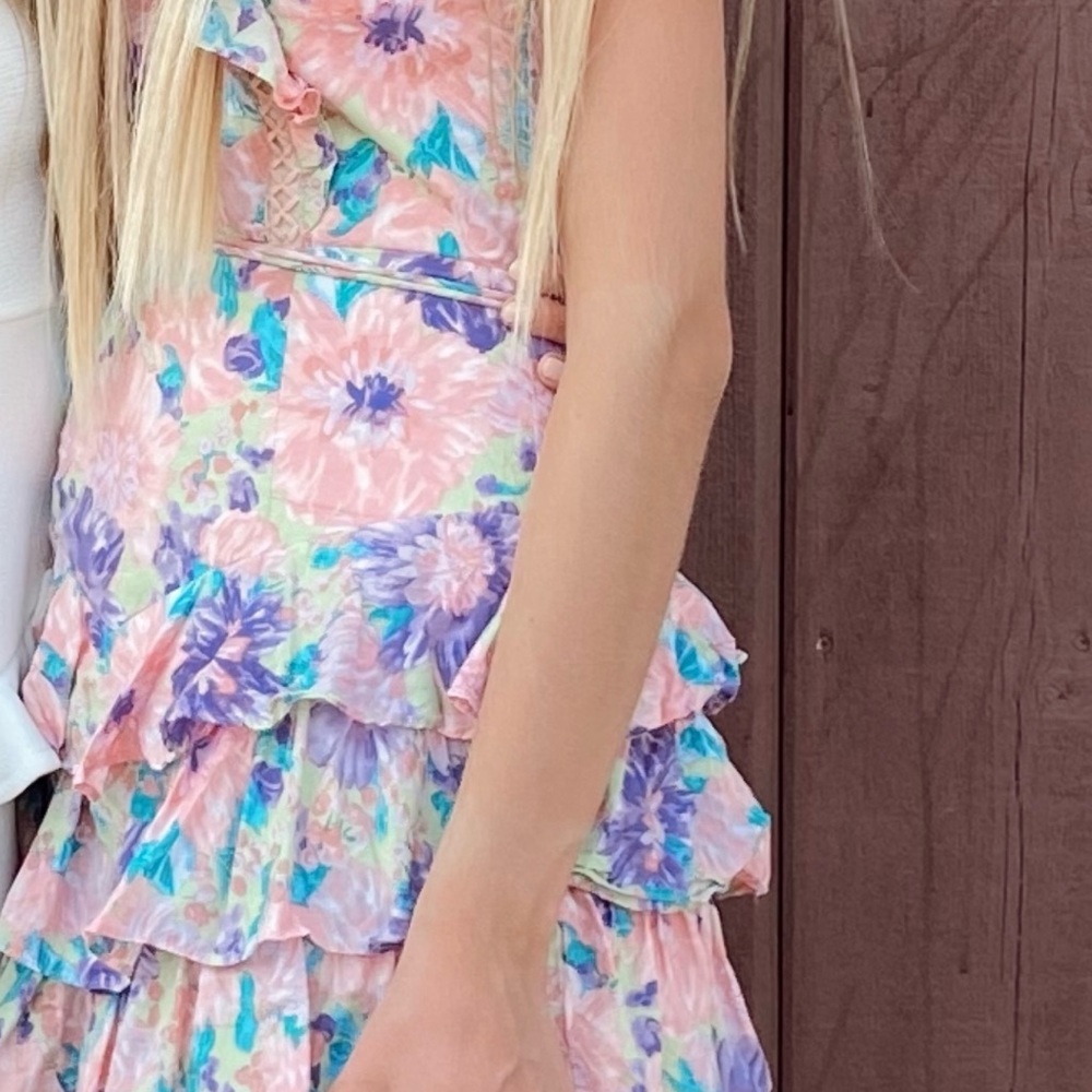 Floral women’s romper in Pink and Blue